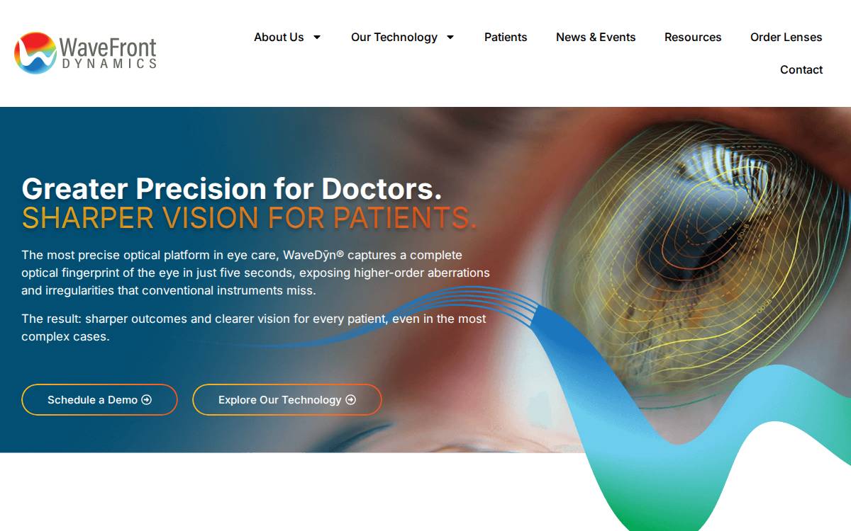WaveFront Dynamics Inc. website preview