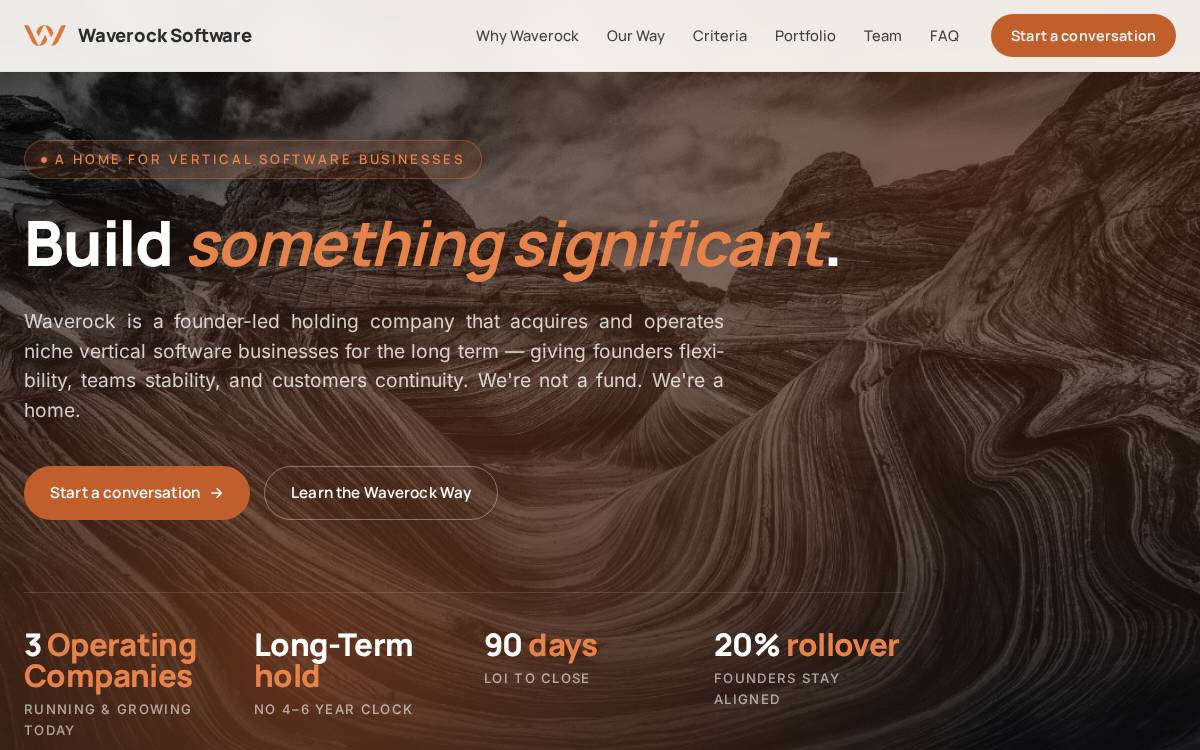 WaveRock Software website preview