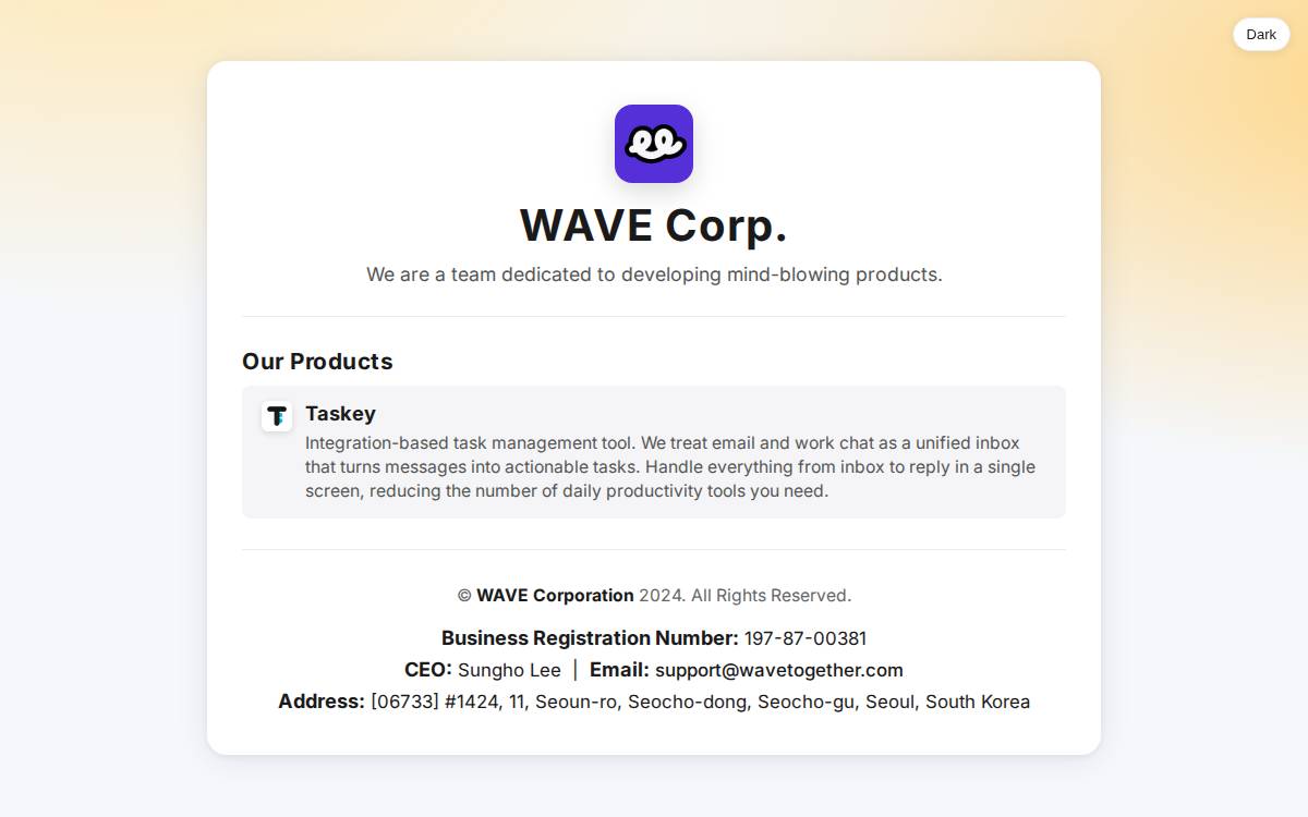 Wavetogether website preview