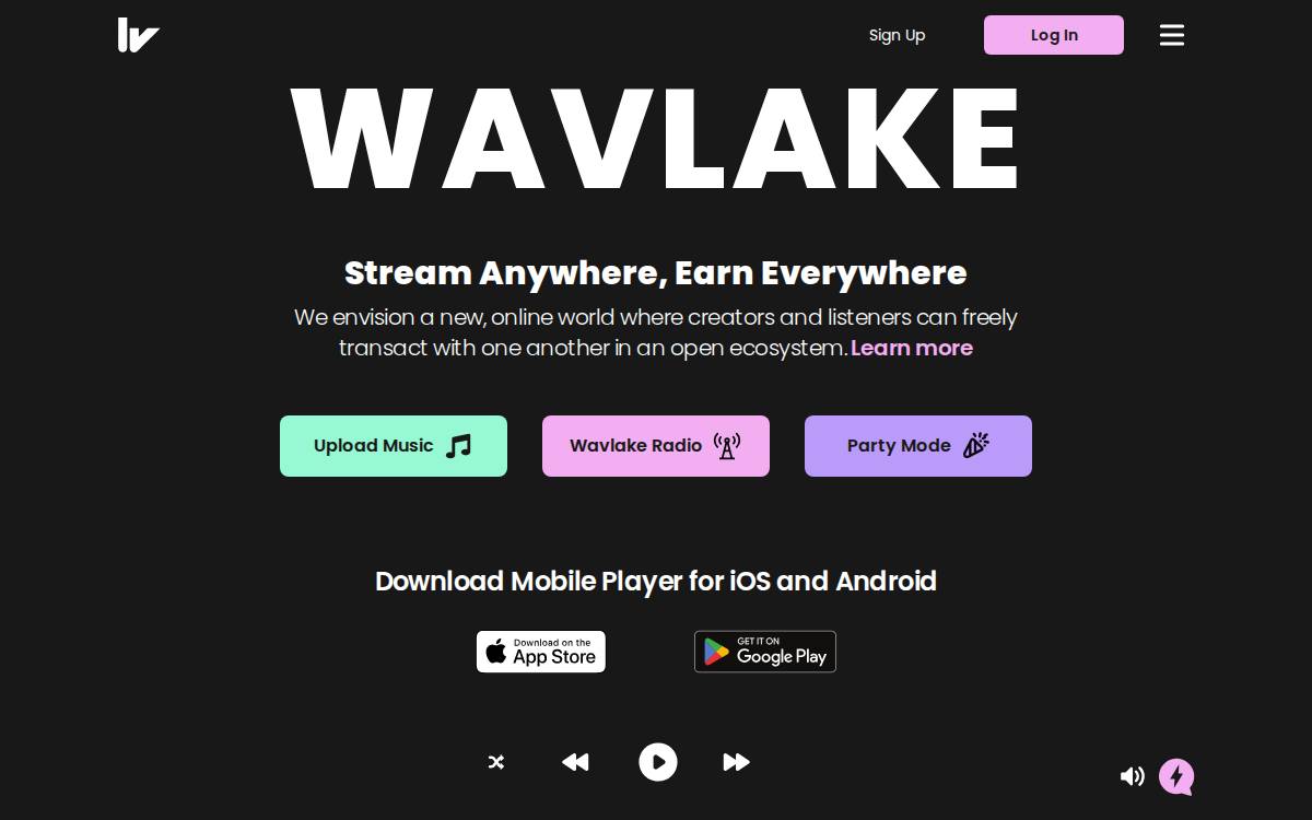 Wavlake website preview