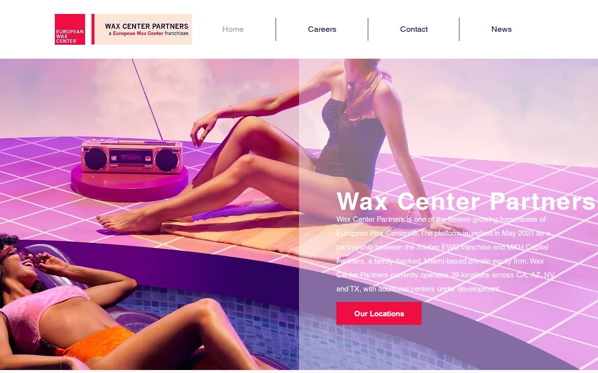 Wax Center Partners website preview