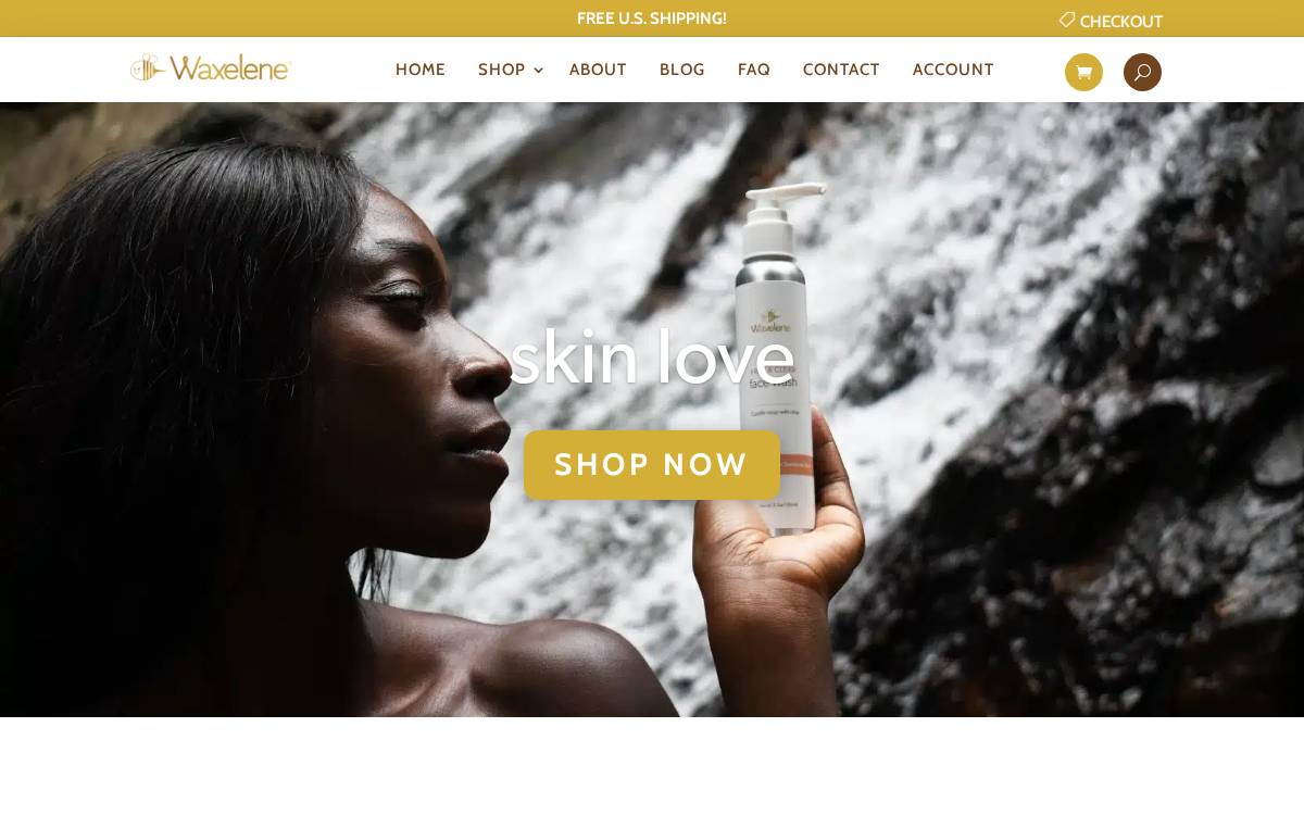 Waxelene website preview