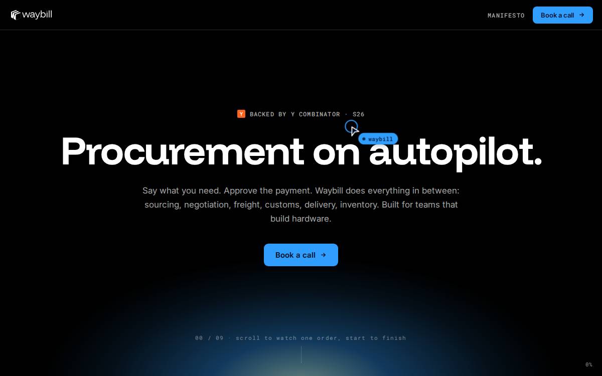 Waybill website preview