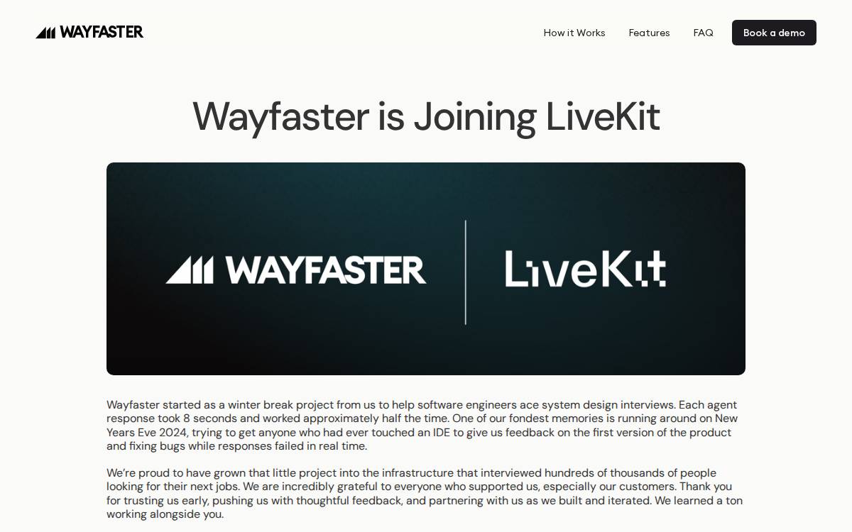 Wayfaster website preview