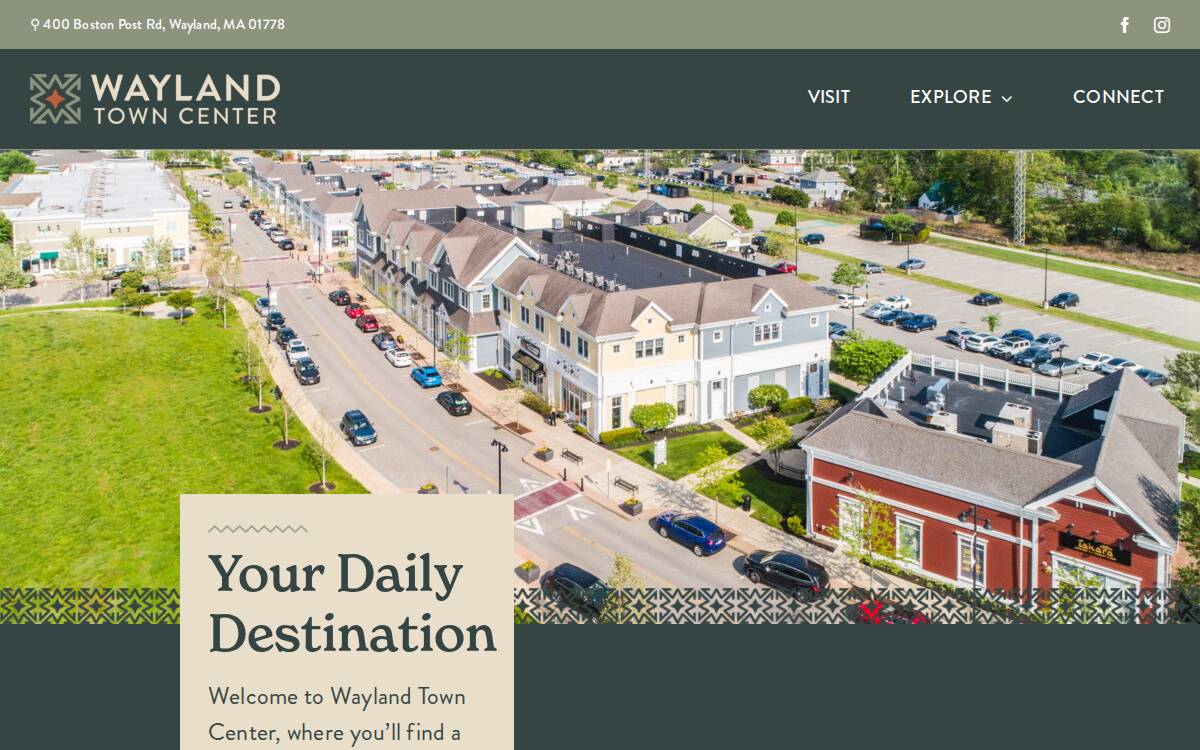 Wayland Town Center website preview