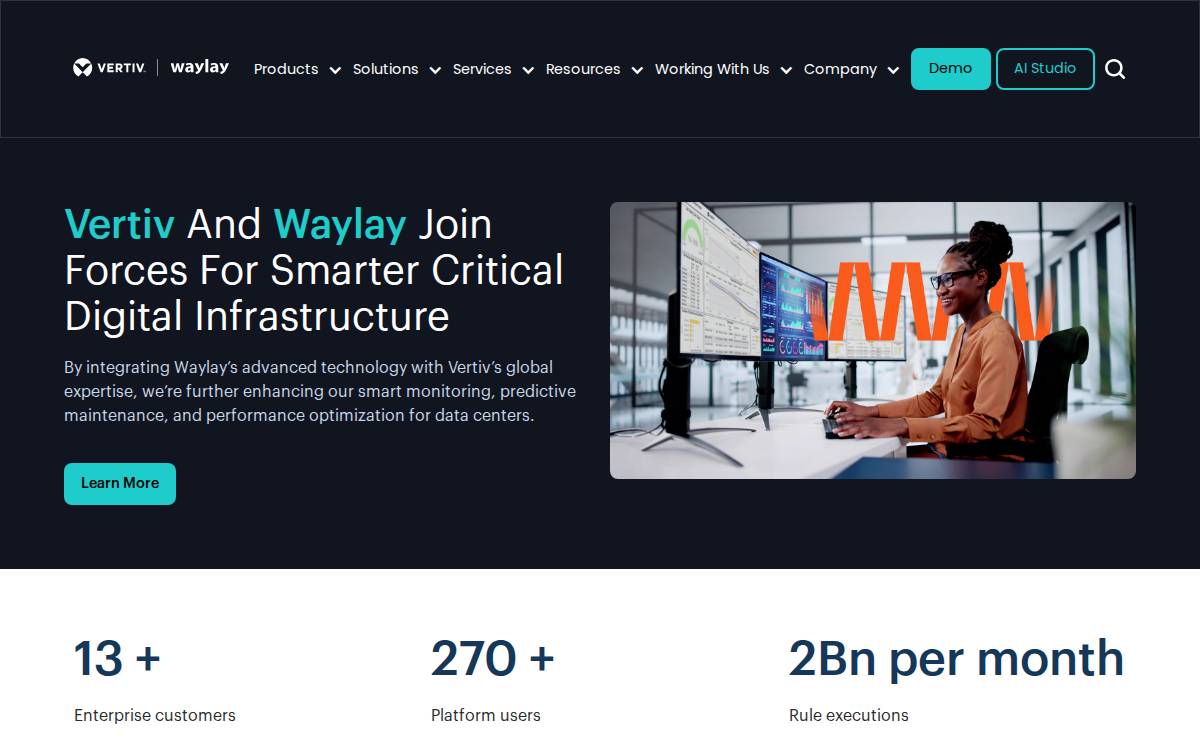 Waylay website preview