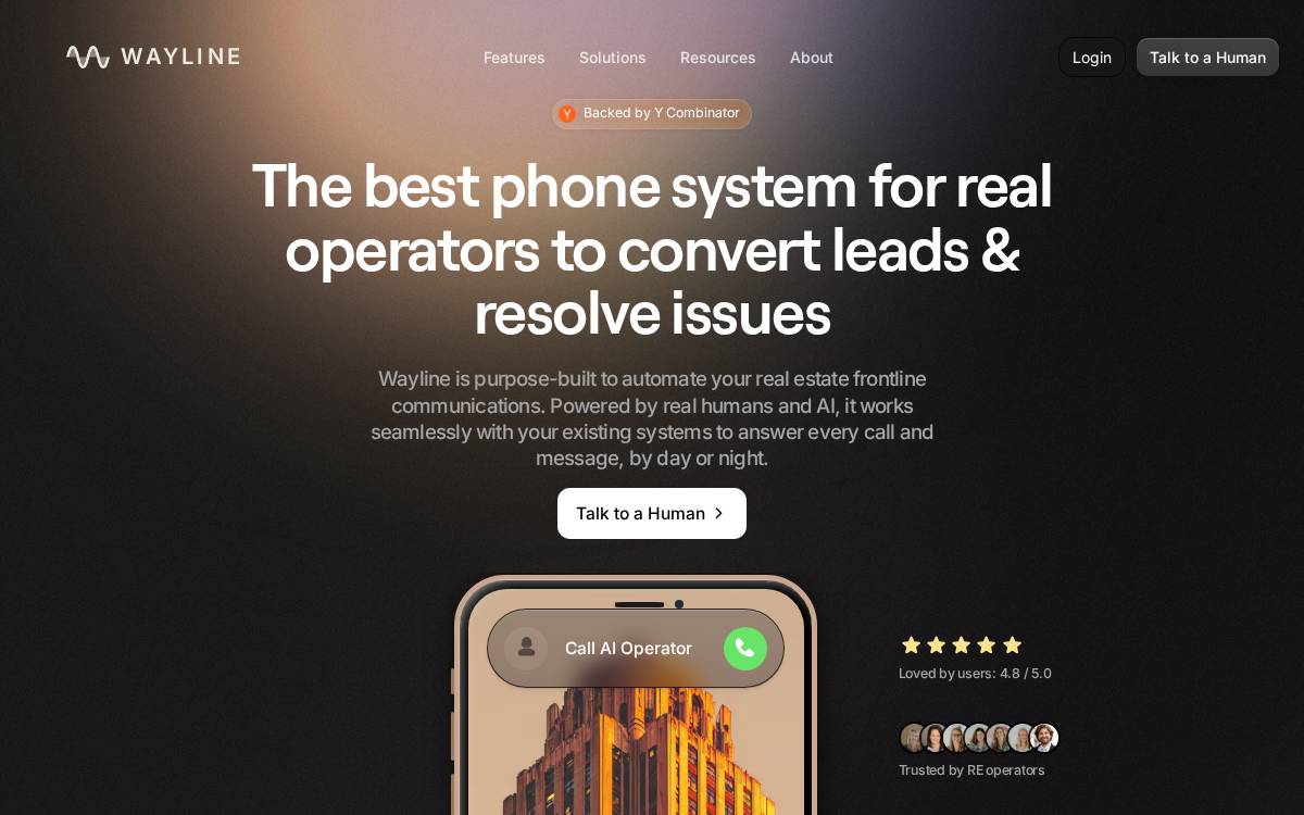 Wayline website preview