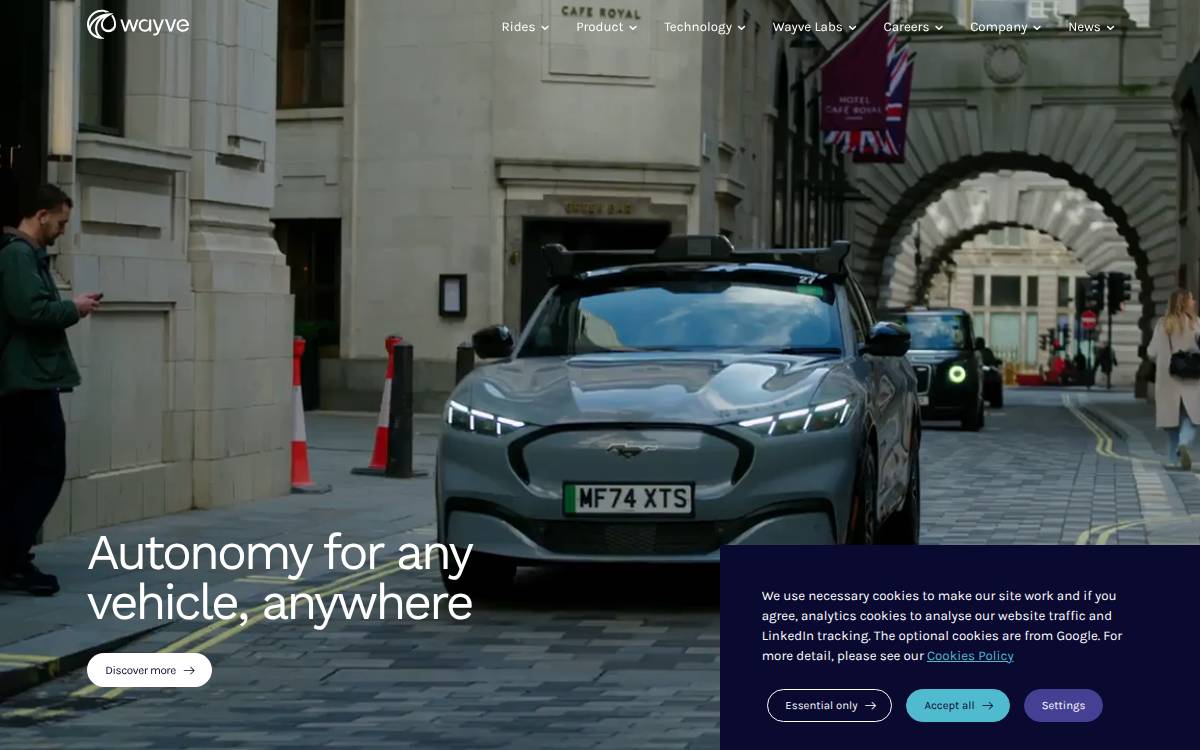 Wayve website preview