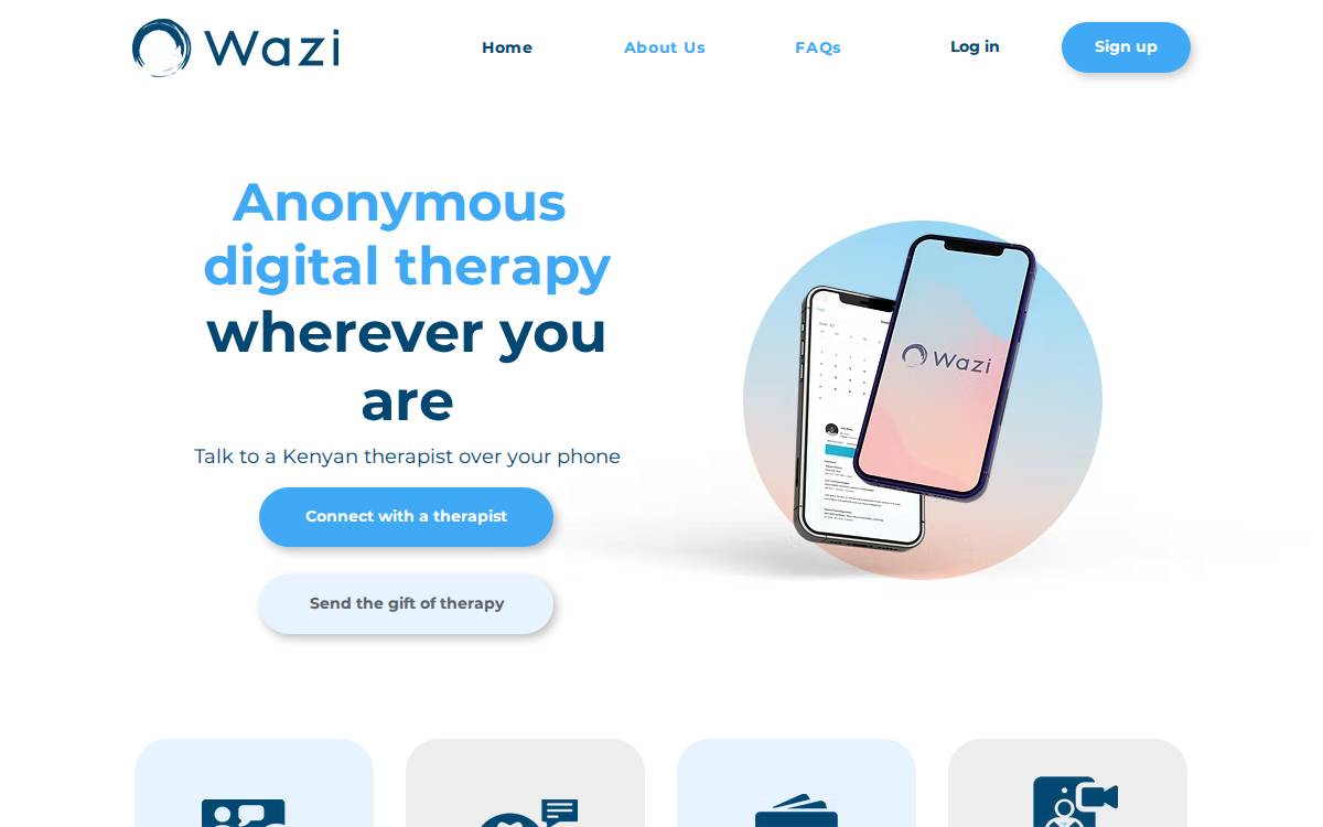 Wazi website preview