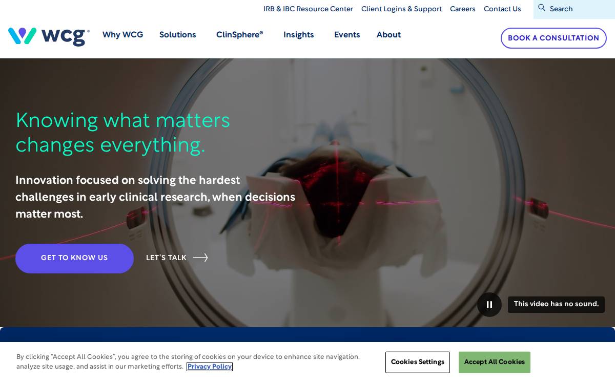 Wcgclinical website preview