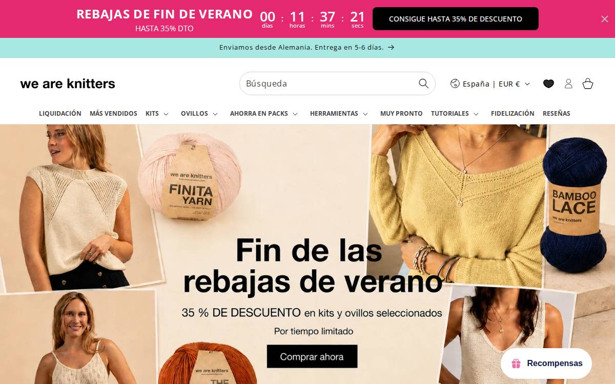 We Are Knitters website preview