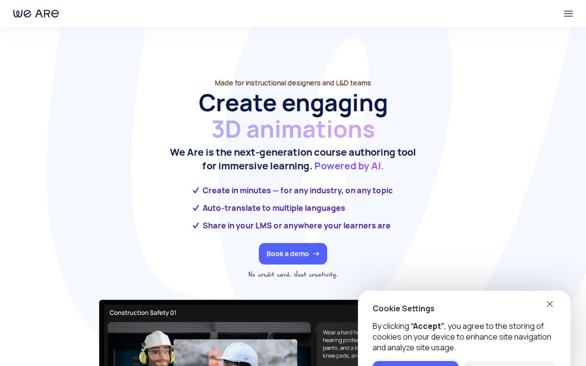 We Are Learning website preview