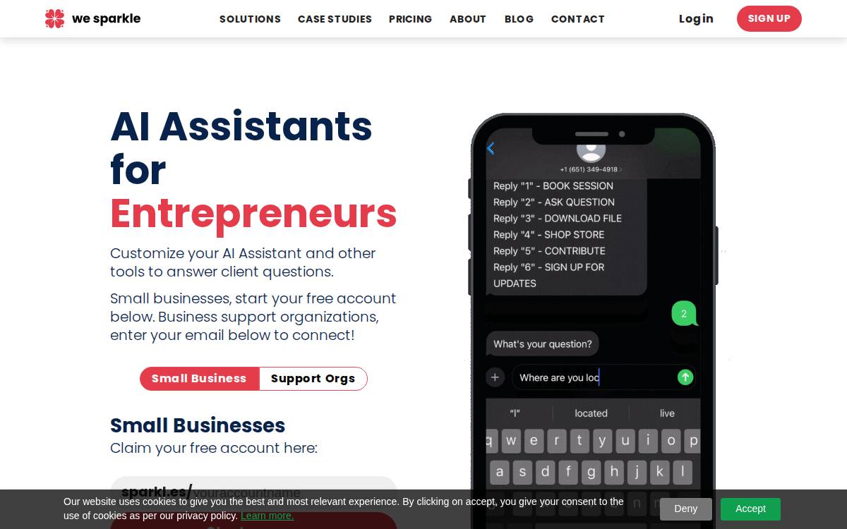 We Sparkle website preview