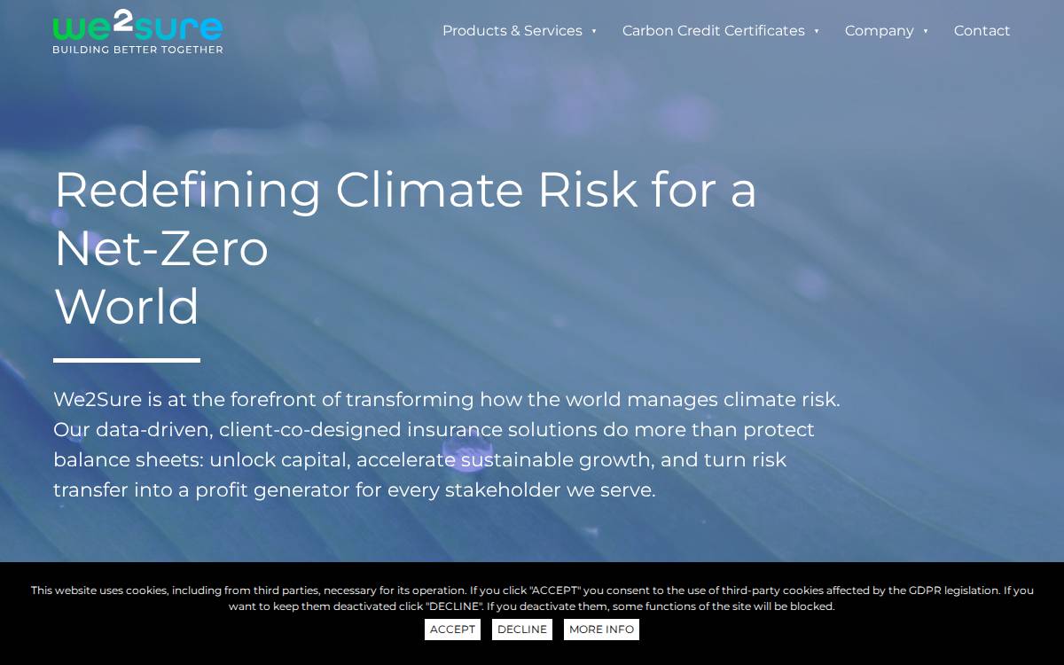 We2Sure website preview