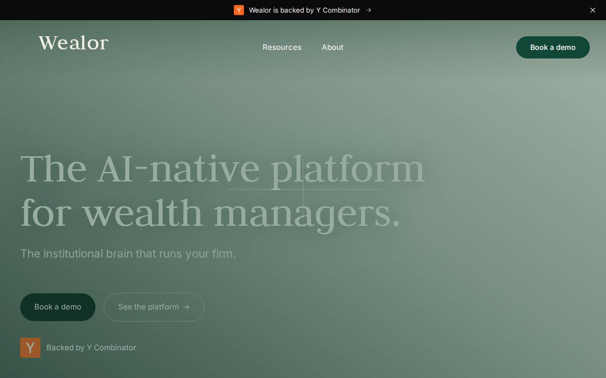 Wealor website preview