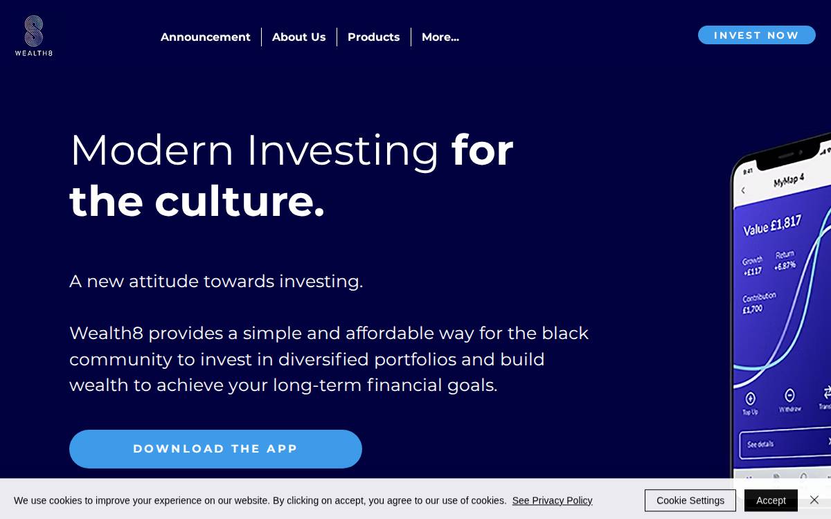 Wealth 8 website preview