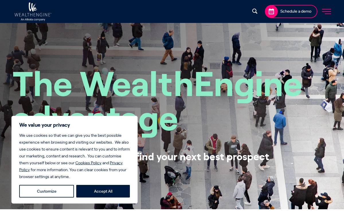 Wealth Engine fintech-blockchain website preview