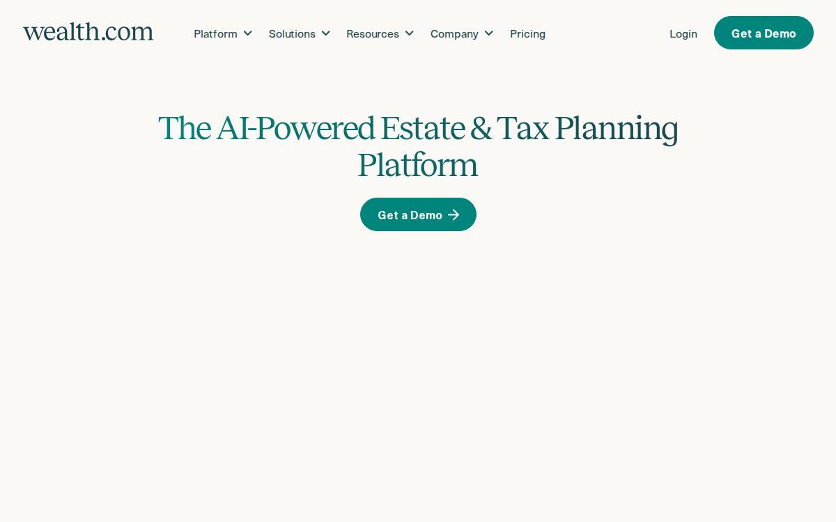 Wealth website preview