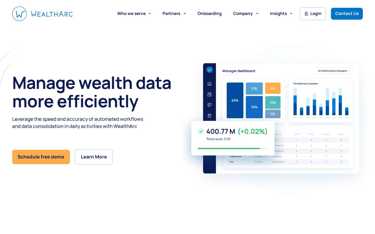 Wealtharc website preview