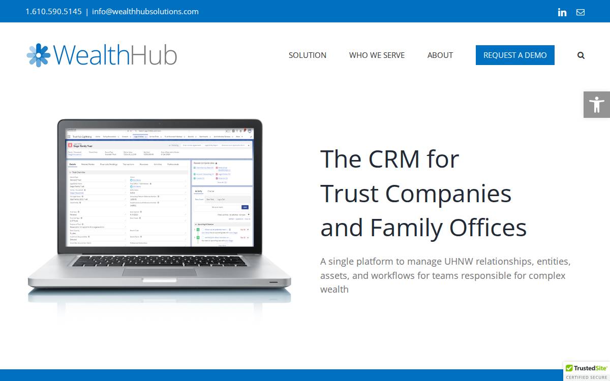 Wealthhub Solutions website preview