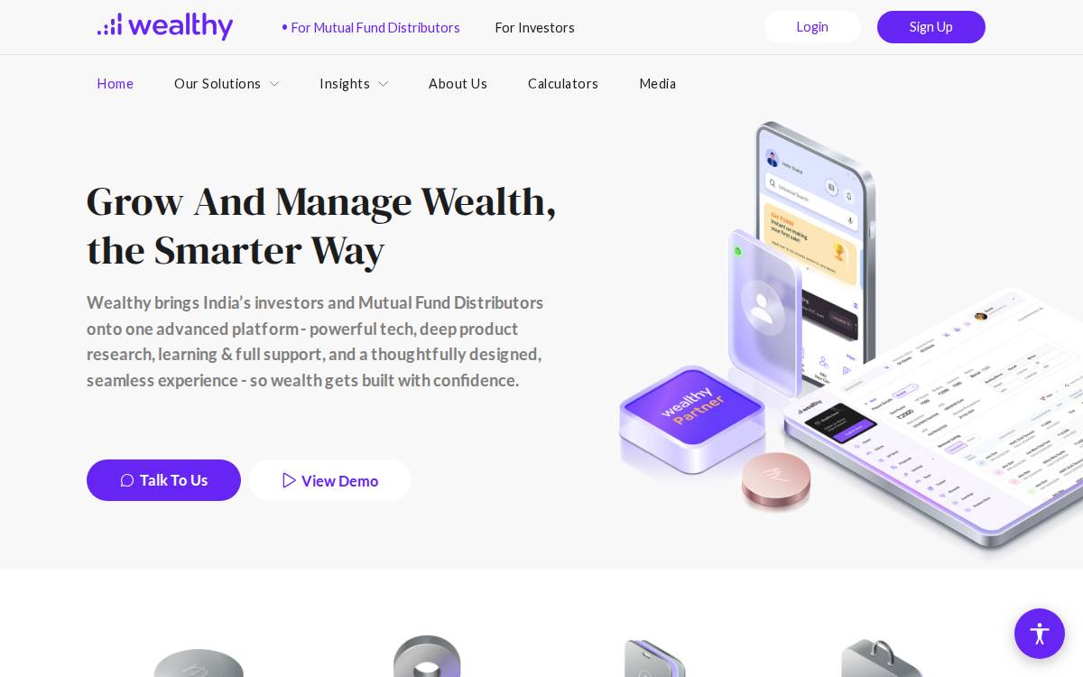 Wealthy website preview