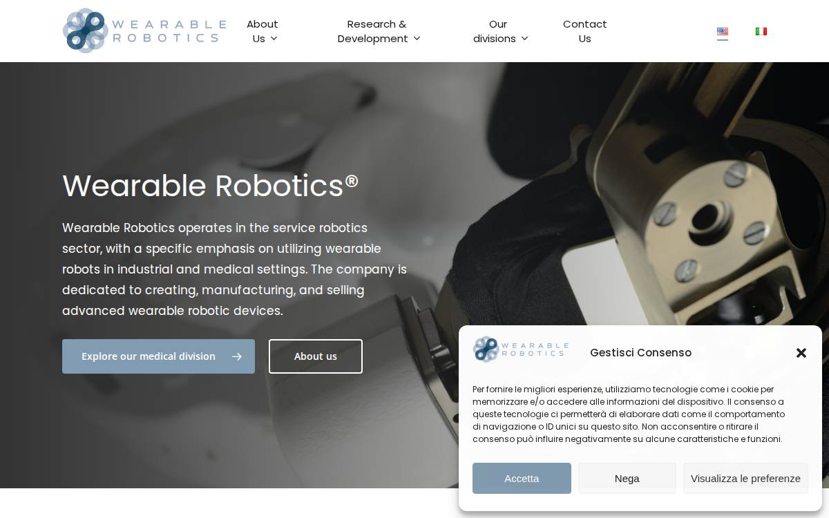 Wearable Robotics website preview