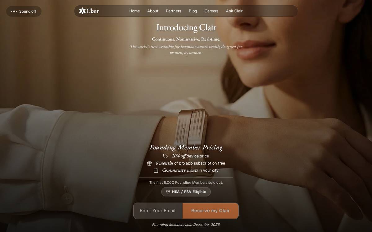 Wearclair website preview