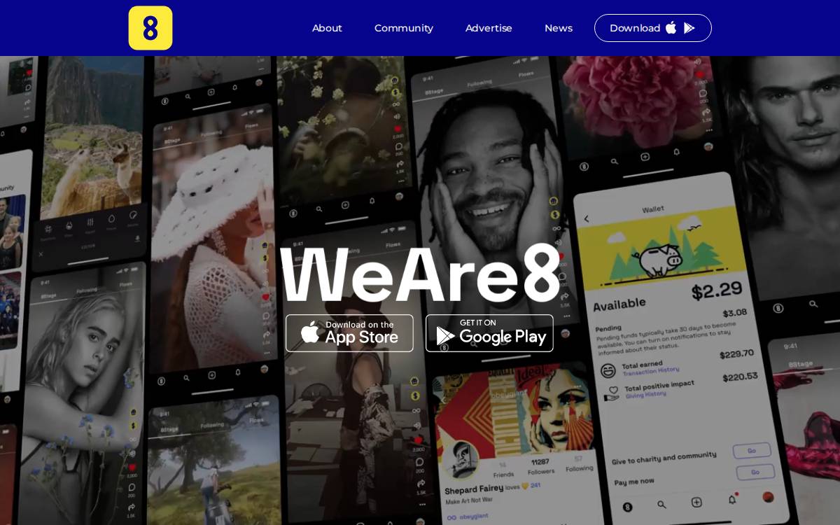 WeAre8 website preview