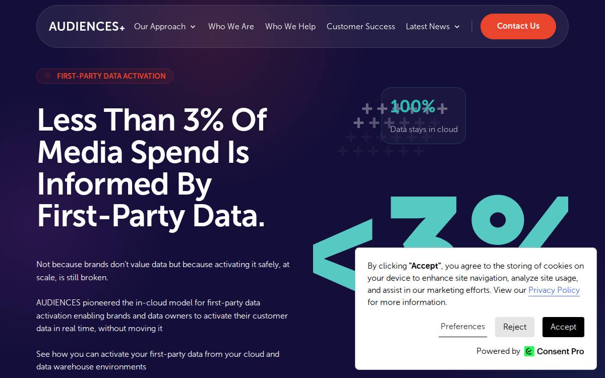 Weareaudiences website preview
