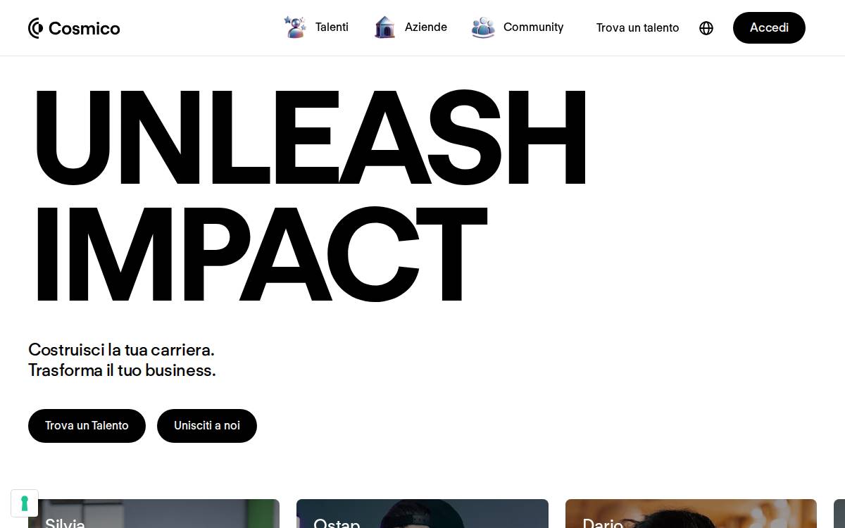 Wearecosmico website preview