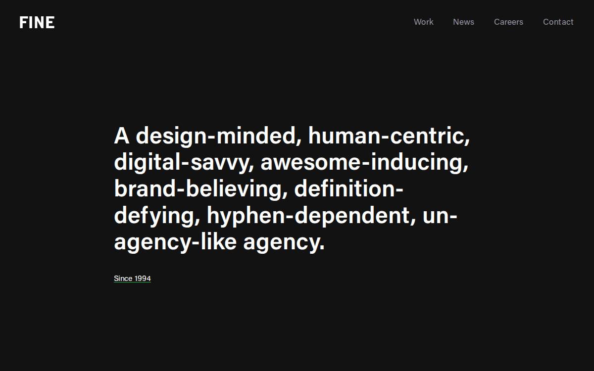Wearefine website preview