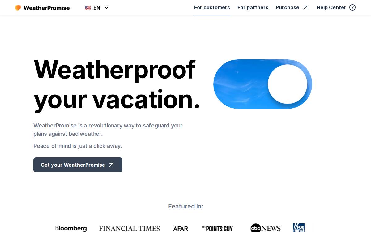 Weather Promise website preview