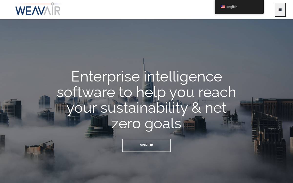 WeavAir website preview