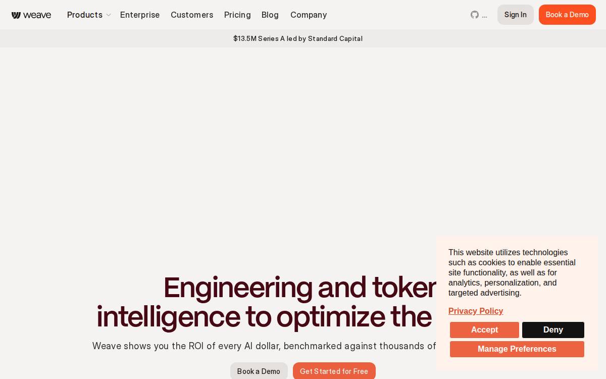 Weave website preview