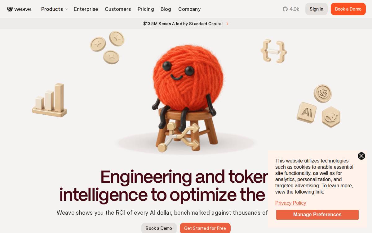 Weaveos website preview