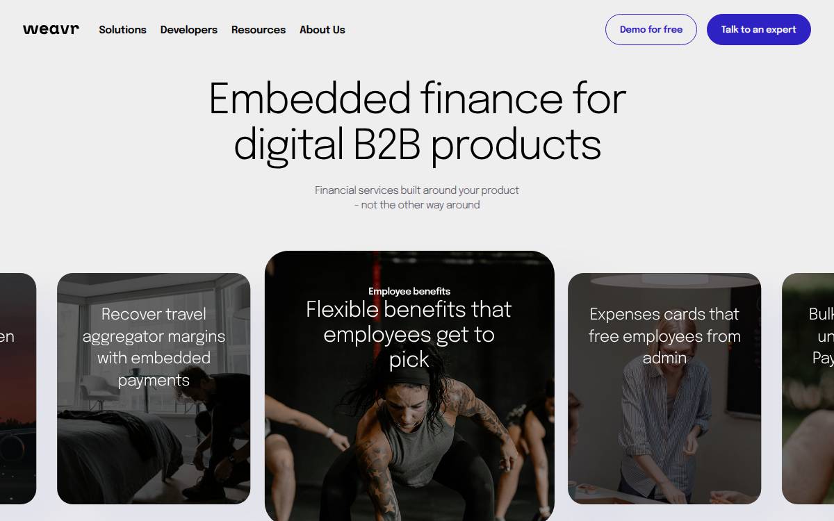 Weavr website preview