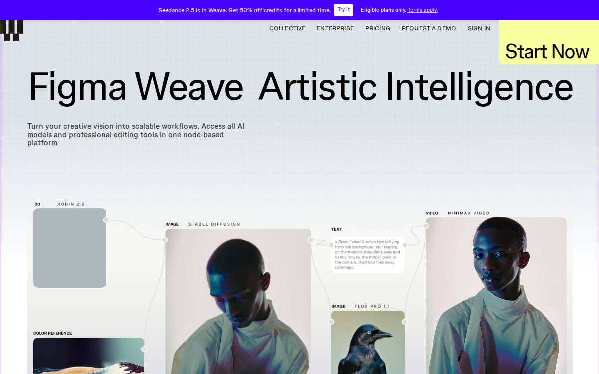 Weavy website preview