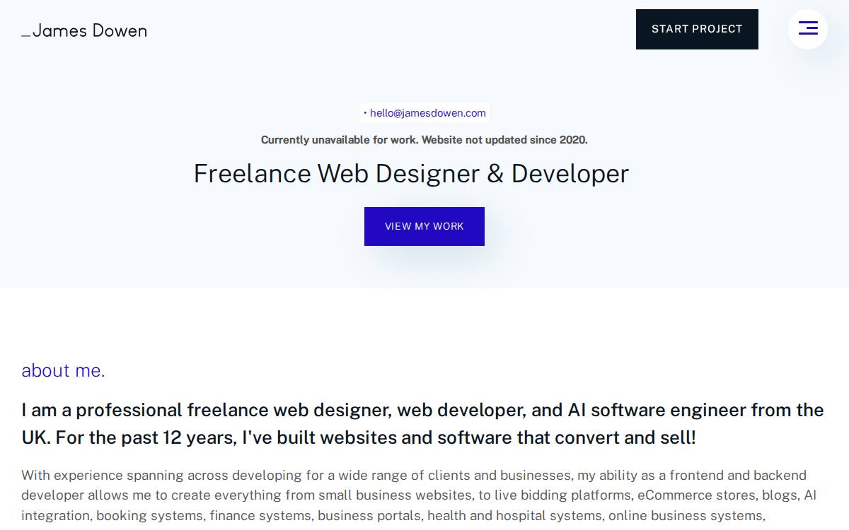 Web Designer website preview