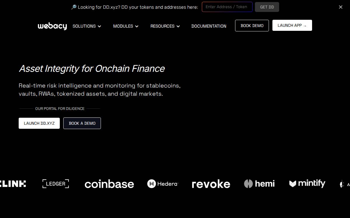 Webacy website preview