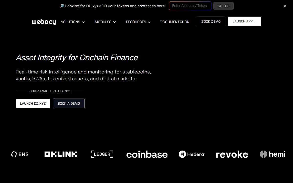 Webacy website preview