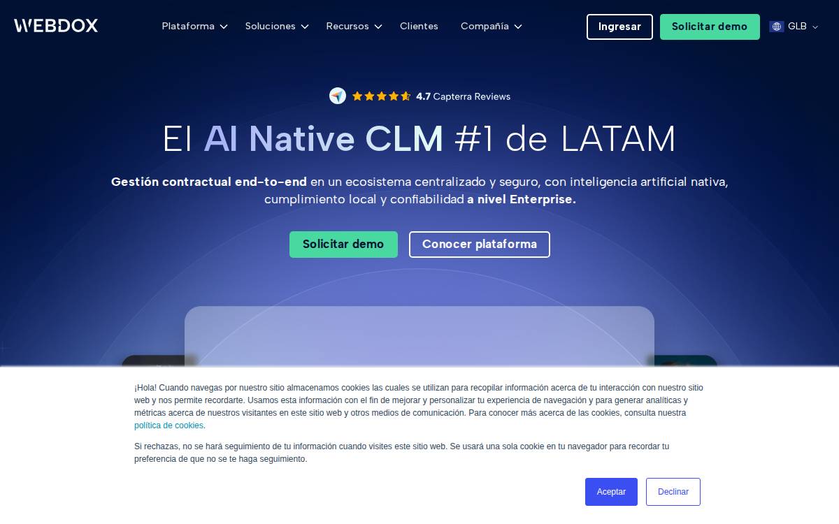 Webdox website preview