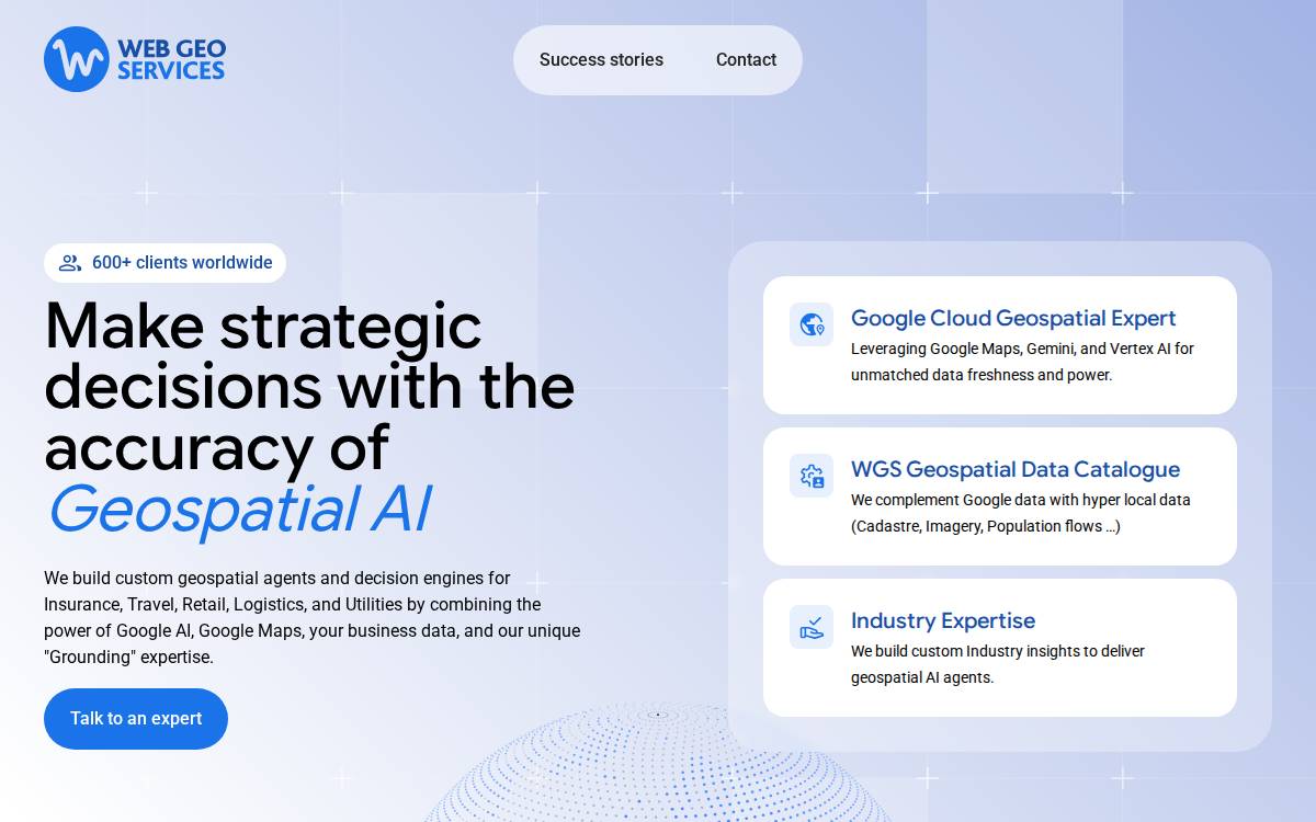 Webgeoservices website preview