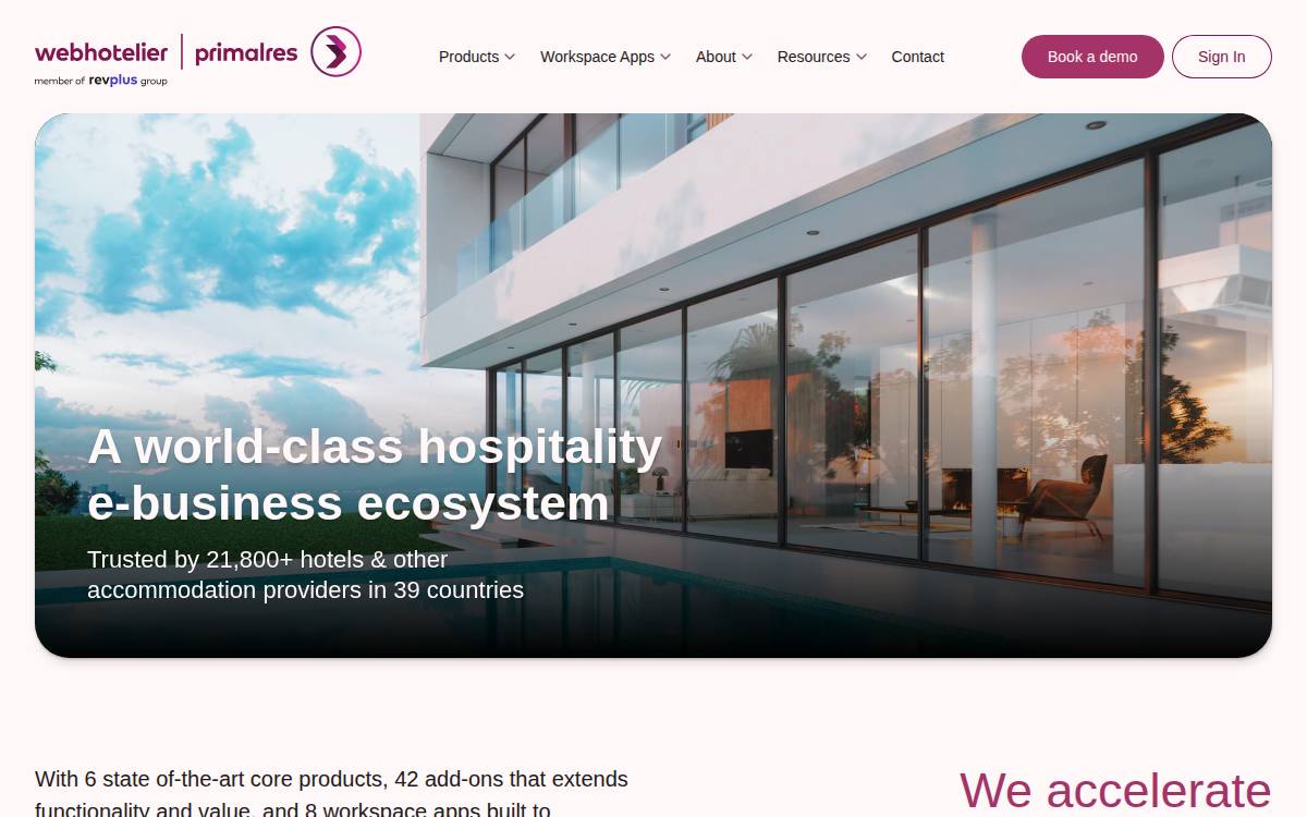 WebHotelier website preview