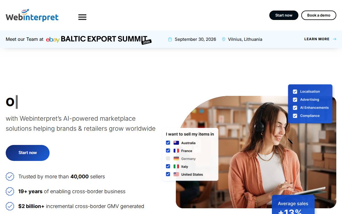 Webinterpret website preview