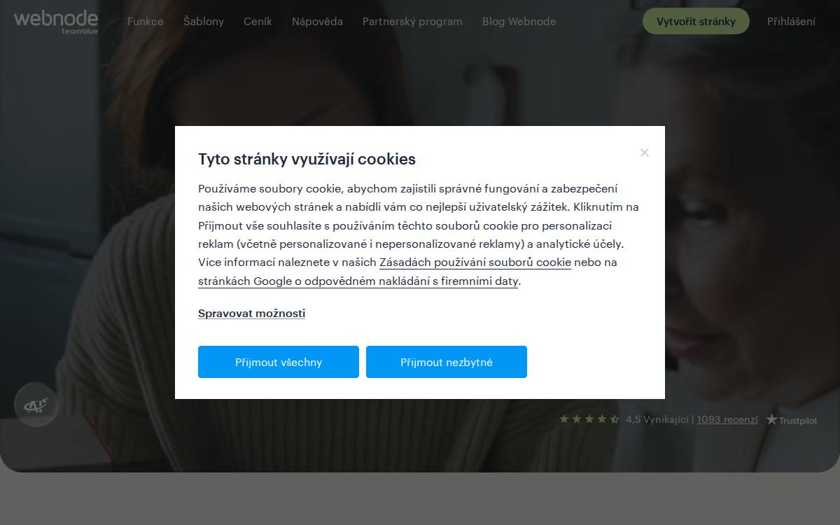Webnode website preview