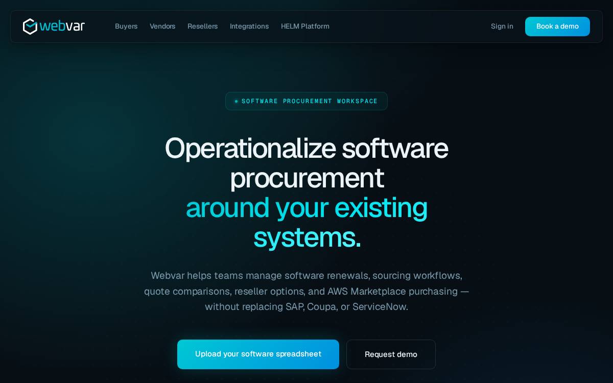 Webvar website preview