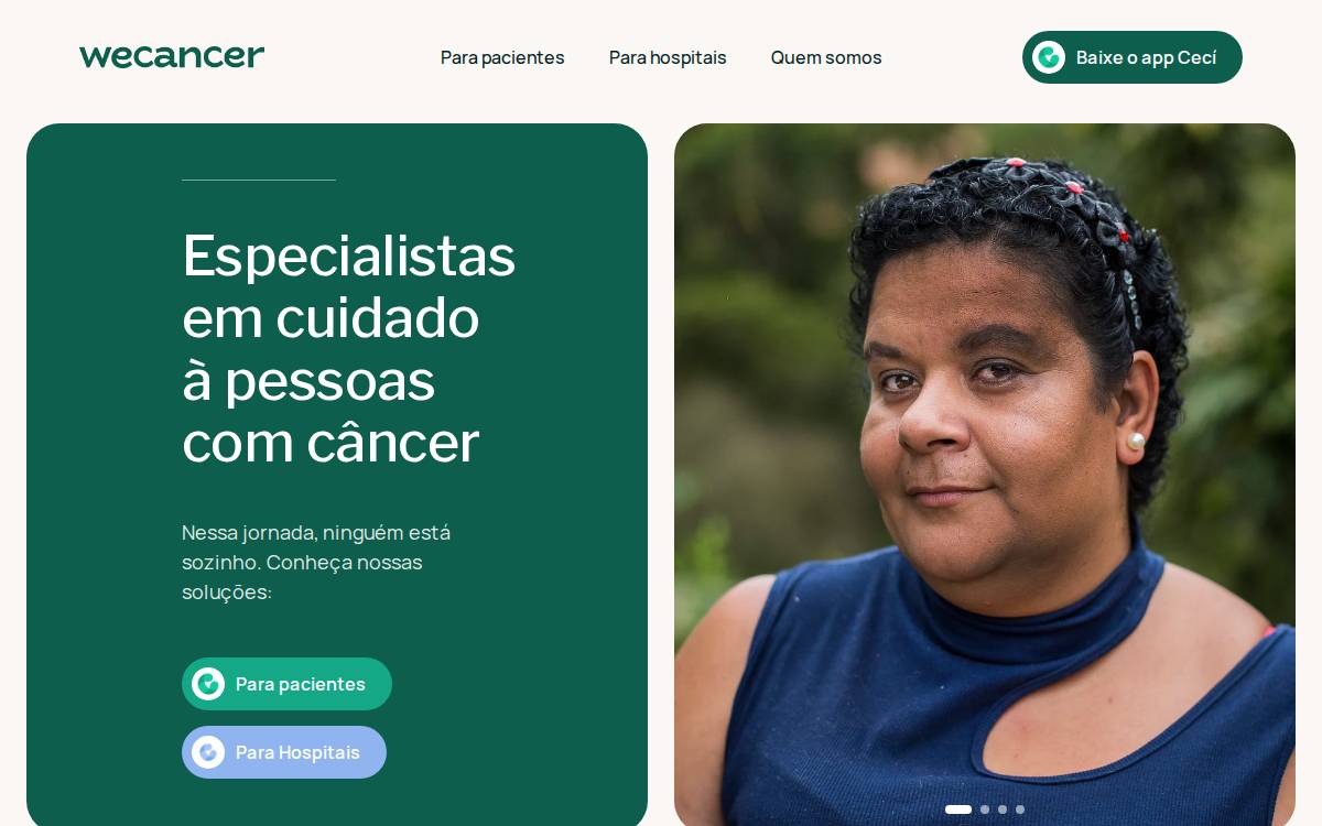 wecancer website preview