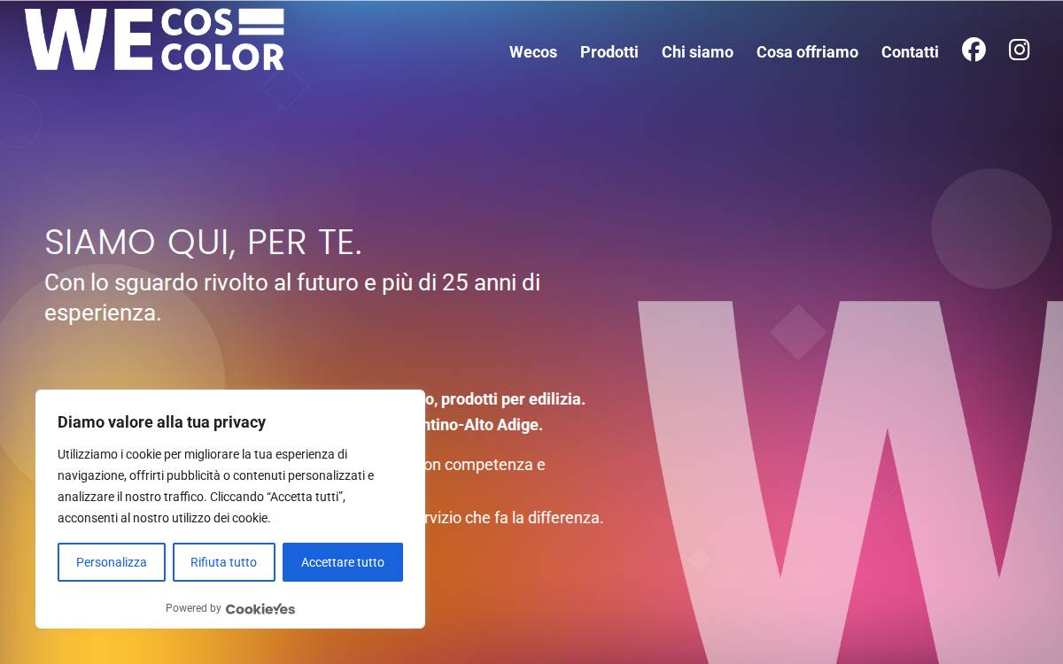 Wecos website preview