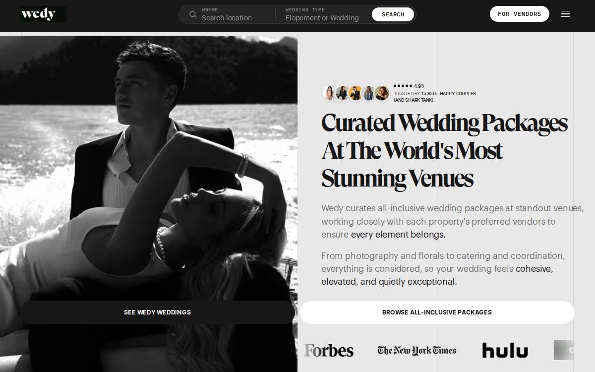 Wedy website preview