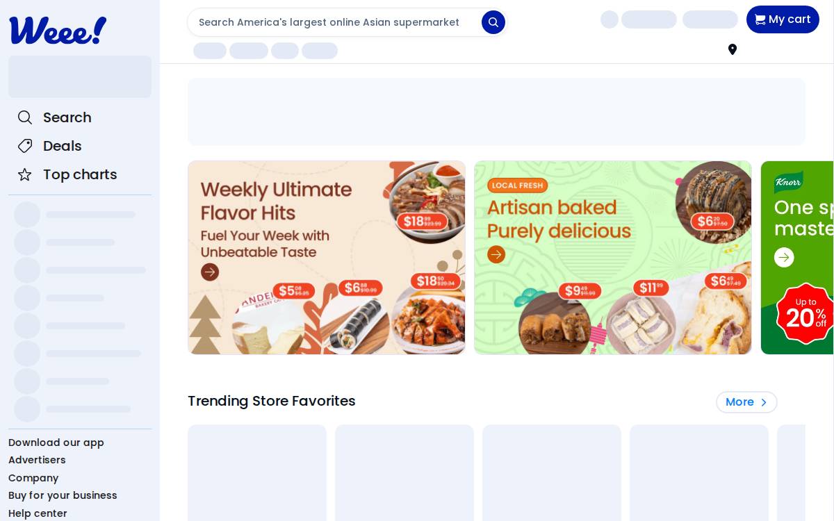 Weee website preview